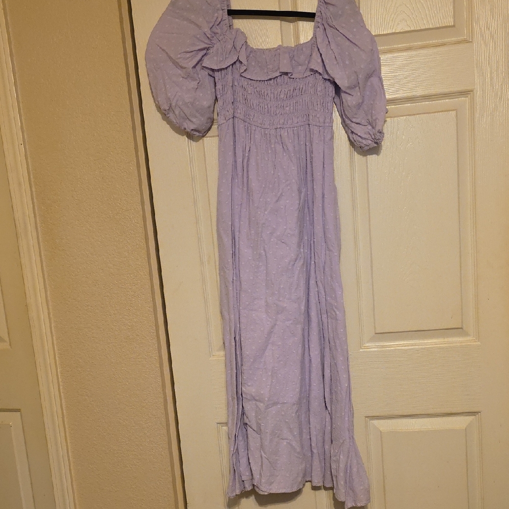 Lavender Off-Shoulder Dress